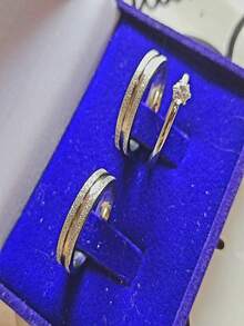 4mm Engagement Ring 925 Silver Plated 4mm Diamond + Box And Ring - 銀色 - 查看 2
