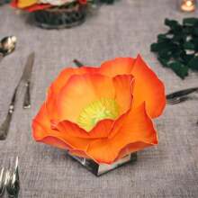 1 朵巨型装饰花，50 厘米高巨型手工罂粟花，适用于花园，大型人造花适用于婚宴生日派对毕业典礼背景新娘送礼会商店橱窗展示摄影道具家居装饰（不含叶子和杆） - 彩色 - 查看 4