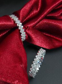 1-4 szt. Proste kryształowe diamentowe obrączki na serwetki, luksusowy wystrój stołu hotelowego i restauracyjnego