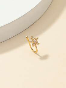 1 件女士个性化水钻星形鼻夹、鼻环，适合派对和场合的礼物