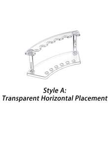 2 件套塑料笔架，6 槽笔架，眉笔架，化妆刷架，适合家庭、学校和办公室使用。坚固、节省空间、现代设计，增强桌面整洁度 - 彩色 - 查看 9