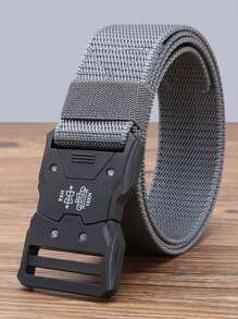 1 szt. Nowy pasek z szybkim zapięciem, swobodny, wycieczka piesza, odzież robocza, trening, miękki nylonowy pasek sportowy męski (czarny, niebieski, zieleń wojskowa, szary, khaki) geometryczny wzór miejsce pracy nylon (nylon) pasek cztery pory roku