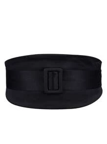 1 件纯色宫廷风格优雅涤纶松紧腰宽腰带连衣裙配饰，性感迷人，适合派对和全年女性秋季、秋季、万圣节穿着 - A - 查看 4