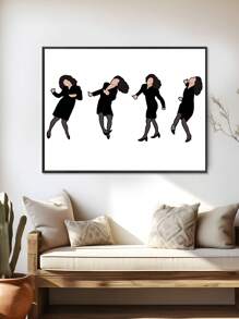 1pc Movie Dance Art Poster: Frameless Wall Decor, Modern Funny Artistic Wall Decor, Office, Bedroom Wall Art, Living Room Wall Decor, Dining Room Wall Decoration, Kitchen Decorative, Study Room, Corridor, Dormitory Decoration, Ideal Gift For Friends, Wall Arts, Wall Decoration, Home Decoration, Room Decoration Canvas Painting ,Posters,Frameless Gifts Birthday Graduation