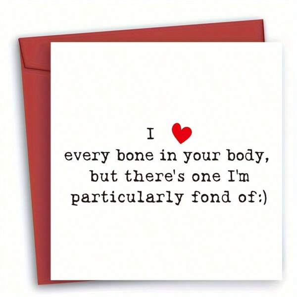 1 Pc Funny Birthday Card For Him, Naughty Anniversary Card For Husband Boyfriend, Special Valentine's Day Card For Men