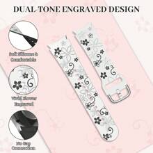 حزام ساعة متوافق مع ساعة سامسونج جالكسي 7، 6، 5، 4، الترا، وFE، بمقاس 40مم 43مم 44مم 45مم 46مم 47مم، حزام سيليكون ملون ثنائي اللون مطبوع ومنقوش بدون فجوات، مناسب لساعات هواوي وشاومي، مناسب للترفيه والحفلات والنزهات والهدايا للرجال والنساء