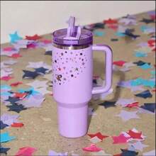 H2.0 Stainless Steel Vacuum Insulated Tumbler With Lid And Straw For Water, Iced Tea Or Coffee, Smoothie And More, Shale, 40 OZ / 1.18 L 40 Oz H2.0 Tumbler With Handle, Double Walled Vacuum Insulated Stainless Steel Water Bottle - 紫色 - 查看 6