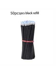 100支0.5毫米可擦凝胶笔芯 - 大容量蓝/黑色墨水，可水洗，非常适合学生书写！开学必备 - 彩色 - 查看 14