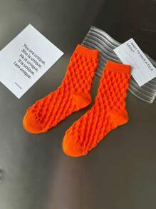 8 Pairs Women's Colorful Bubble Slouchy Socks, Cute & Minimalist, Soft & Breathable, Suitable For Spring/Autumn Daily Wear