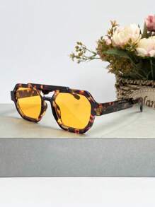 新款复古高端方形双光束时尚眼镜，男女皆宜，复古个性化户外海滩派对海洋风格眼镜，时尚百搭街拍时尚眼镜，适合夏季海滩度假、户外、旅行 - 彩色 - 查看 9