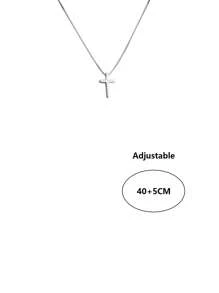 1 件女士时尚简约吊坠项链，精致锁骨链