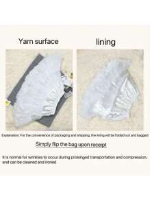 1pc Lolita Lace Cloud Mesh Petticoat Underskirt For Daily & Performance, White. Valentine's Day Accessories