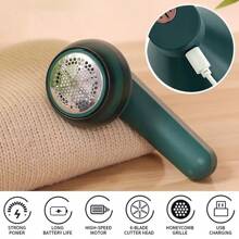 NetHong Electric Lint Remover Bobble Debobbler Fabric Shaver Defuzzer USB Rechargeable+ - Green - View 2