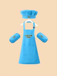 Bộ 3 món mũ đầu bếp, tạp dề và tay áo cá nhân hóa cho bé sơ sinh/trẻ nhỏ, trang phục đầu bếp dễ thương cho bé trai/bé gái, thích hợp cho tiệc tùng, nhà bếp, làm quà tặng, phụ kiện tóc cho trẻ em. - Nhiều màu - Xem 11