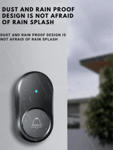 1 Set Of Wireless Music Doorbell, Home Doorbell Range 1,000ft, 5 Volume Levels, With 55 Door Chime Tones And LED Flash Light (Classic Doorbell Kit: 1 Button And 1 Receiver)