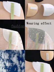 1/2 Pairs Of Shoulder Pads, Outerwear, Anti Slip Shoulder Clothing, Sponge Shoulder Lining, Thickened Inserts, Detachable, Seam Free Shoulder Pads For Women - Multicolor - View 7