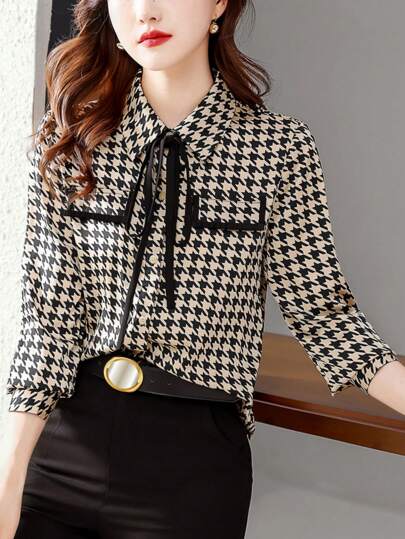 YUXIN Spring Autumn Blouse Plaid Long Sleeve Elegant Tops Single Buttons Streetwear Women Casual Shirt Tops Ladies