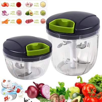 Hand Garlic Chopper Portable Food Mincer Manual Cutter For Kitchen Food Chopper Tool For Ginger Chili Onion Salad Masher Blender