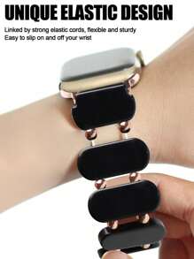 1pc Women's Fashion Lightweight Beaded Resin Apple Watch Band, Waterproof And Scratch-Resistant, Sized 38/40/41/42/44/45/49mm, 42/46mm For S10, Compatible With Apple Watch Ultra 2/1, SE 9/8/7/6/5/4/3/2/1