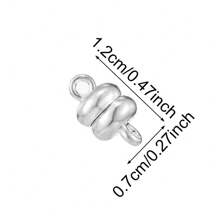 5 pares de conectores magnéticos de 7*12 mm de plata y KC oro para hacer joyas, brazaletes y collares