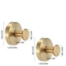 4个装吸盘挂钩，适用于淋浴房，不锈钢防水吸盘挂钩，无需钻孔，适用于淋浴房、浴室、厨房，可安装在玻璃淋浴门、镜子、瓷砖和其他光滑表面上，用于悬挂毛巾、浴袍、浴球等。1/2个装浴室配件，浴室工具 - 彩色 - 查看 13