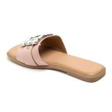 Slippers With Decorative Buckle And Ergonomic Insole - Pink - View 3