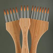 Professional Artist's Favorite - Multifilament Nylon Paint Brushes - High Quality For Smooth Watercolor & Acrylic Painting - Flexible, Easy To Clean Brush Set, Ideal For Winter, New Year