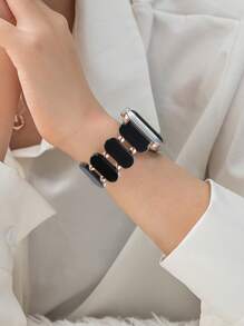 1pc Women's Fashion Lightweight Beaded Resin Apple Watch Band, Waterproof And Scratch-Resistant, Sized 38/40/41/42/44/45/49mm, 42/46mm For S10, Compatible With Apple Watch Ultra 2/1, SE 9/8/7/6/5/4/3/2/1