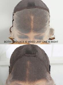 Ombre 13X4 波浪蕾丝前假发 人发 4/27 13x4 透明波浪高光蕾丝前假发 人发 预拔婴儿发 30 英寸蕾丝前假发 人发 150% 密度 BOB 假发 8-16 英寸 - SP4/27 - 查看 11