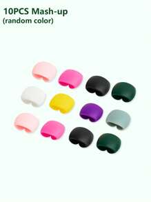 5pcs/10pcs/15pcs/20pcs Simple Solid Color Multi-Functional Cable Winders, Computer Headphone Charger Line Storage Clips, Travel Data Cord Organizer Clips (Random Color) Cable Organizer