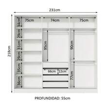 MADESA Closet Racks - Blanc - Voir 6