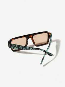 1 pièce Lunettes de mode avec monture noire rectangulaire, style décontracté pour homme. Convient pour les activités de plein air
