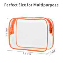Clear Toiletry Bag TSA Approved Toiletry Bag Quart Size Bag, Travel Makeup Cosmetic Bag For Women, Carry On Airport Airline Compliant Bag