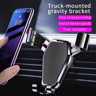 1 pieza Soporte universal para teléfono móvil de coche - Bloqueo de gravedad estable, anti-vibración, montaje en la rejilla de ventilación - Ajustable, apto para todos los teléfonos inteligentes. Soporte para teléfono del coche súper práctico, diseño innovador de vinculación a la gravedad, instalación de un solo botón, estable y sin sacudidas, compatible con todos los tamaños de teléfonos, rotación de 360 grados, navegación y llamadas de video sin interrupciones, para una conducción talla grande segura y viajes agradables, ¡crea tu propia vida de conducción inteligente exclusiva! Organizador de almacenamiento de viaje
