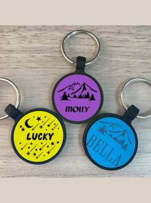 Custom Silicone Dog Tags, Silent Dog Tags Personalized Engraved For Pets, Dogs And Cats Name Pet ID Tags With Cute Designs - Multicolor - View 6