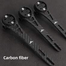 Soporte de computadora de bicicleta de fibra de carbono MOTSUV, extensión integrada para luz de bicicleta y montaje para pantalla de computadora
