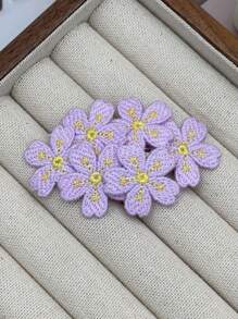 1 pieza Clip de pelo con bordado floral vintage dulce y lindo, pasador de flequillo lateral, adecuado para uso diario de mujeres, pinza de pelo