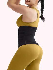 1 件装女士腰部训练带，腰部桑拿瘦身带，腰部修剪器，腹肌训练器，运动腰带，腰部塑身器 - 黑色 - 查看 4