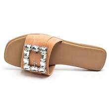Slippers With Decorative Buckle And Ergonomic Insole - Orange - View 4