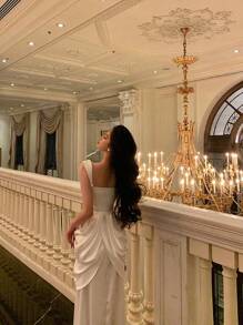 Fashion Elegant Sexy Sweetheart Floral 3D Cut Waist Cocktail Dress, Party Dress, Wedding Guest Dress, Formal Dress, Evening Dress,Gown