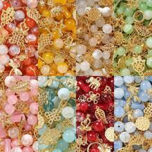 30g/Bolsa Juego de cuentas de cristal de vidrio y metálicas de colores surtidos - Kit de joyería DIY para hacer pulseras, tobillos y accesorios