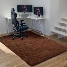 Area Shag Rug For Living Room Bedroom Nursery Room, Machine Washable Fluffy Shaggy Runner Rugs With Rubber Backing For Kitchen Dining Room, Indoor Aesthetic Decor Fuzzy Thick Modern Carpet For Entryway Laundry Room Game Room - 咖啡棕 - 查看 5