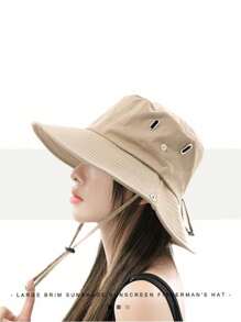 قبعة شمس جديدة مع حماية من الشمس قبعة صيد وتسلق الجبال طراز كاوبوي غربي للرجال والنساء قبعة دلو بسحاب