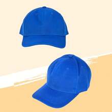 Men's Casual Pure Color Baseball Cap - Azul celesta - 查看 3