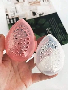 1PC Makeup Sponge Storage Box Beauty Sponge Stand Storage Box Makeup Blender Powder Puff Overhead Cosmetic Transparent Powder Puff Box - Organize Your Makeup Sponges (Not Including Beauty Eggs) With This Portable And Compact Storage Box,For Holiday Beach, Bathroom Collection, Bedroom Collection, Large Capacity