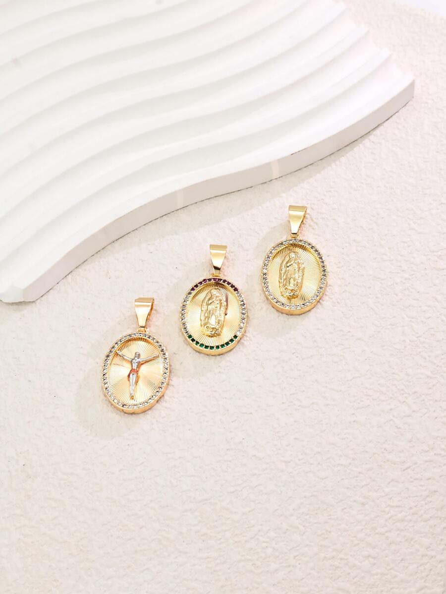 18K Gold Plated 1pc Fashion Casual Elegant Ladies' Jewelry DIY Pendant