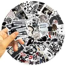 50PCS Y2k Stickers Aesthetic Vinyl Stickers High Quality Stickers Decals Scrapbook,Journaling,Laptop,Bumper,Skateboard,Water Bottles,Computer,Phone Stickers Can Bring A Lot Of Fun To Your Life,The Perfect Gift For Adults - Multicolor - View 4