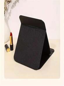 1pc Portable Folding Makeup Mirror With Frame - Visually Appealing Black Desktop Vanity Mirror For Dorm, Office Or Home Use, Compact And Fashionable Design, Great For On-The-Go Grooming Home Bathroom Decor Fall Decor Makeup Organizer Bathroom Accessories Back To School