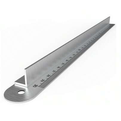 Régua de Metal com Proteção para os Dedos 30cm Aço Inoxidável De Volta às Aulas