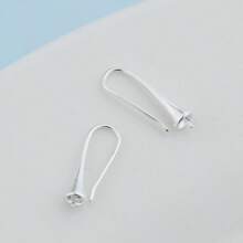 10PCS DIY Design Sieraden Bevindingen Zilverkleurige Gladde Pinch Bail Oorbelhaak Oorbelhaak